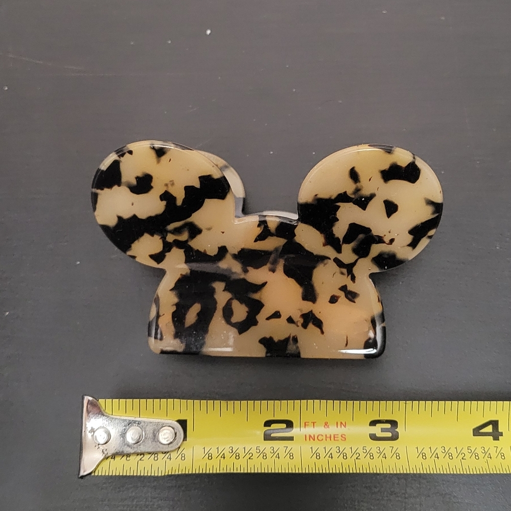 Brown And Black Mickey Mouse Shaped Hair Claw Clip